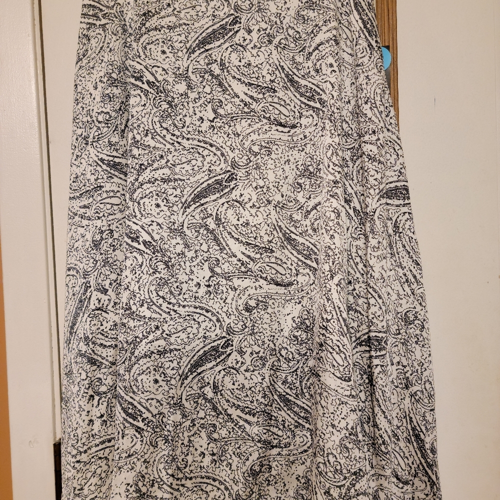 Black and white Paisley Skirt